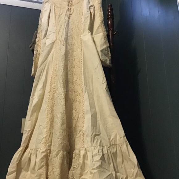 Gunne Sax cream hippy boho wedding dress rare - Picture 7 of 8